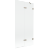 Mexen Lunar Duschabtrennung 2-flügelig rechts 90 x 150 cm, transparent, gebürstetes Nickel - 897-090-100-97-00-P