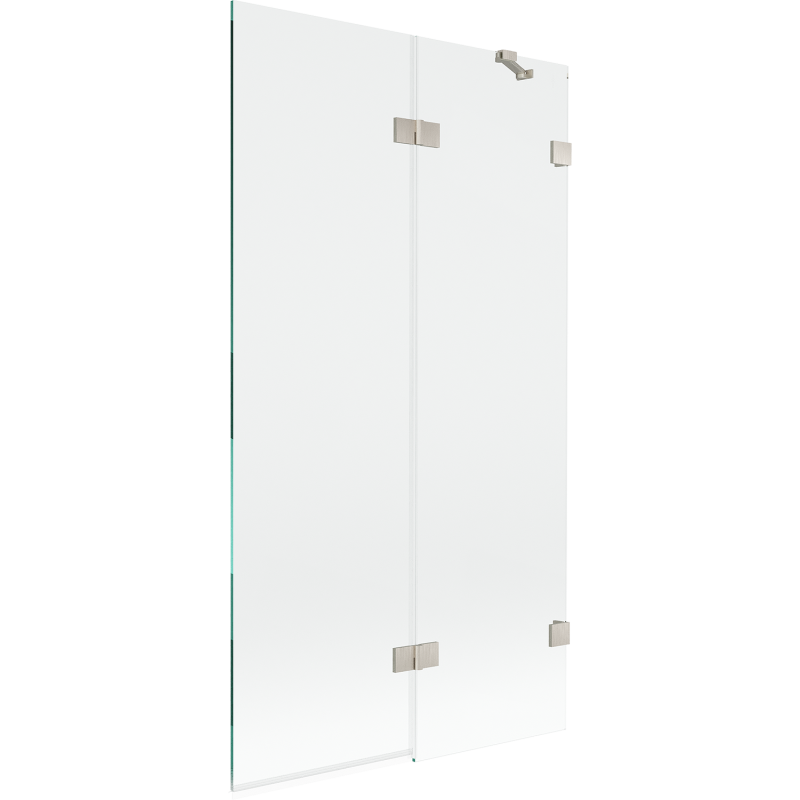 Mexen Lunar Duschwand 2-flügelig rechts 100 x 150 cm, transparent, gebürstetes Nickel - 897-100-100-97-00-P