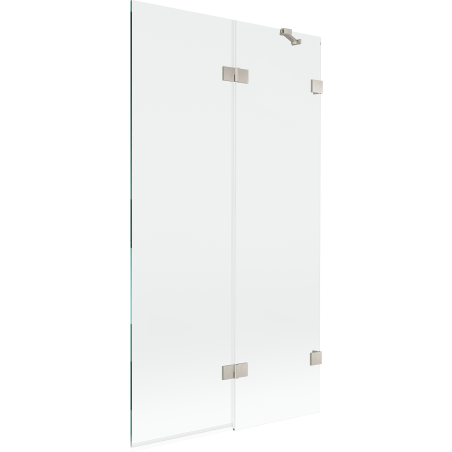 Mexen Lunar Duschwand 2-flügelig rechts 100 x 150 cm, transparent, gebürstetes Nickel - 897-100-100-97-00-P