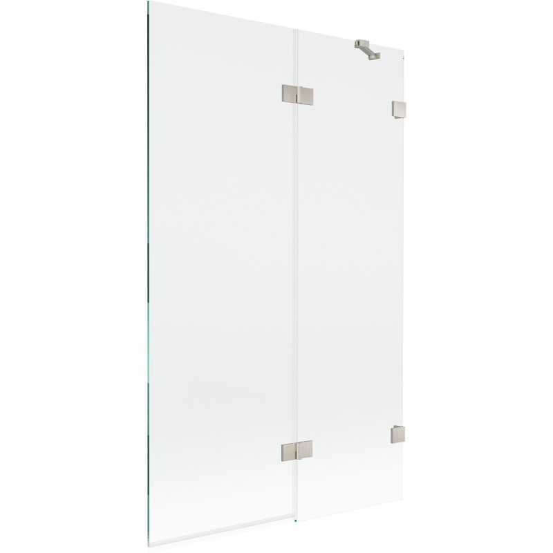 Mexen Lunar Duschabtrennung 2-flügelig rechts 110 x 150 cm, transparent, gebürsteter Nickel - 897-110-100-97-00-P