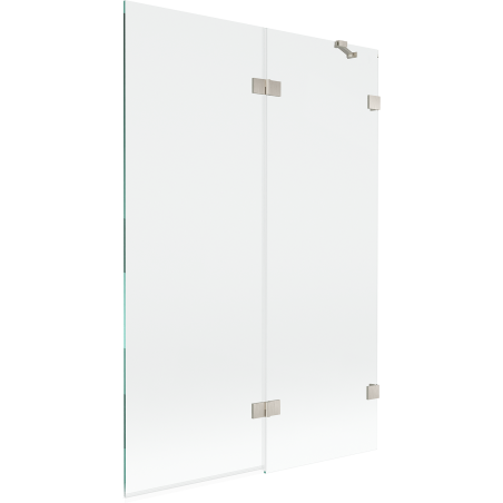 Mexen Lunar Duschwand 2-flügelig rechts 120 x 150 cm, transparent, gebürstetes Nickel - 897-120-100-97-00-P