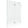 Mexen Lunar Duschwand 2-flügelig rechts 120 x 150 cm, transparent, gebürstetes Nickel - 897-120-100-97-00-P