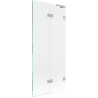 Mexen Lunar L Badewannenfaltwand 2-flügelig rechts 80 x 150 cm, transparent, gebürsteter Nickel - 897L-080-100-97-00-P