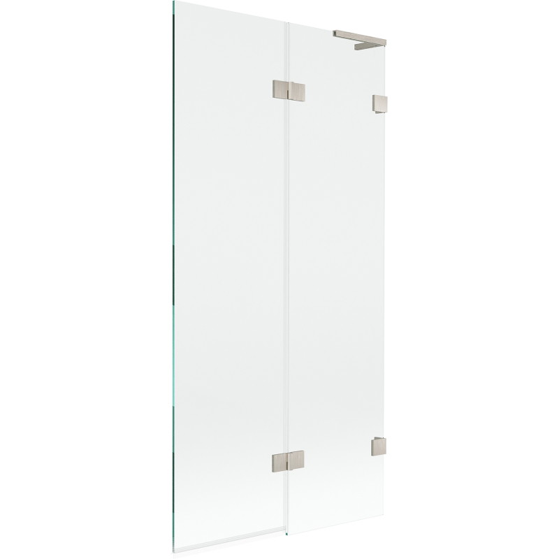 Mexen Lunar L 2-flügelige Duschwand rechts 90 x 150 cm, transparent, gebürstetes Nickel - 897L-090-100-97-00-P