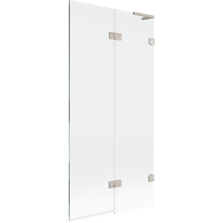 Mexen Lunar L Badewannenabtrennung 2-flügelig rechts 90 x 150 cm, transparent, gebürsteter Nickel - 897L-090-100-97-00-P