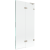 Mexen Lunar L 2-flügelige Duschwand rechts 90 x 150 cm, transparent, gebürstetes Nickel - 897L-090-100-97-00-P