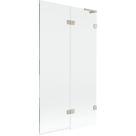 Mexen Lunar L Duschwand, 2-teilig, rechts 100 x 150 cm, transparent, gebürstetes Nickel - 897L-100-100-97-00-P