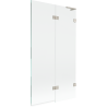 Mexen Lunar L Duschwand, 2-teilig, rechts 100 x 150 cm, transparent, gebürstetes Nickel - 897L-100-100-97-00-P