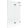 Mexen Lunar L Wannenabtrennung 2-flügelig rechts 110 x 150 cm, transparent, Gun Metal - 897L-110-100-95-00-P