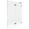 Mexen Lunar L Badewannenfaltwand 2-flügelig rechts 120 x 150 cm, transparent, gun metal - 897L-120-100-95-00-P