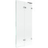 Mexen Lunar L Badewannenfaltwand 2-teilig rechts 80 x 150 cm, transparent, Chrom - 897L-080-100-01-00-P