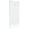 Mexen Lunar L Badewannenabtrennung 2-flügelig rechts 80 x 150 cm, transparent, weiß - 897L-080-100-20-00-P