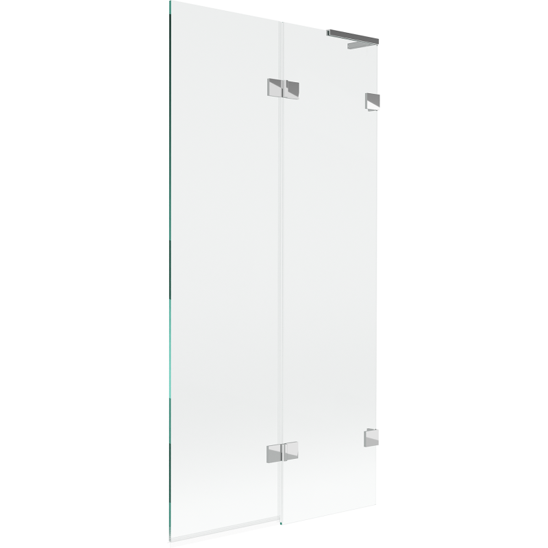 Mexen Lunar L Badewannenfaltwand 2-teilig rechts 90 x 150 cm, transparent, chrom - 897L-090-100-01-00-P