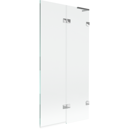 Mexen Lunar L Badewannenfaltwand 2-teilig rechts 90 x 150 cm, transparent, chrom - 897L-090-100-01-00-P