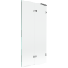 Mexen Lunar L Badewannenfaltwand 2-teilig rechts 90 x 150 cm, transparent, chrom - 897L-090-100-01-00-P
