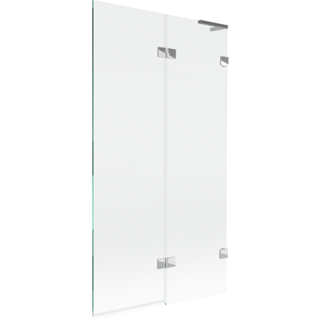 Mexen Lunar L Badewannenfaltwand, 2-teilig, rechts 100 x 150 cm, transparent, Chrom - 897L-100-100-01-00-P
