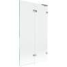 Mexen Lunar L Badewannenfaltwand, 2-teilig, rechts 100 x 150 cm, transparent, Chrom - 897L-100-100-01-00-P