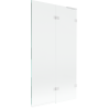 Mexen Lunar L Badewannenfaltwand 2-teilig rechts 100 x 150 cm, transparent, weiß - 897L-100-100-20-00-P