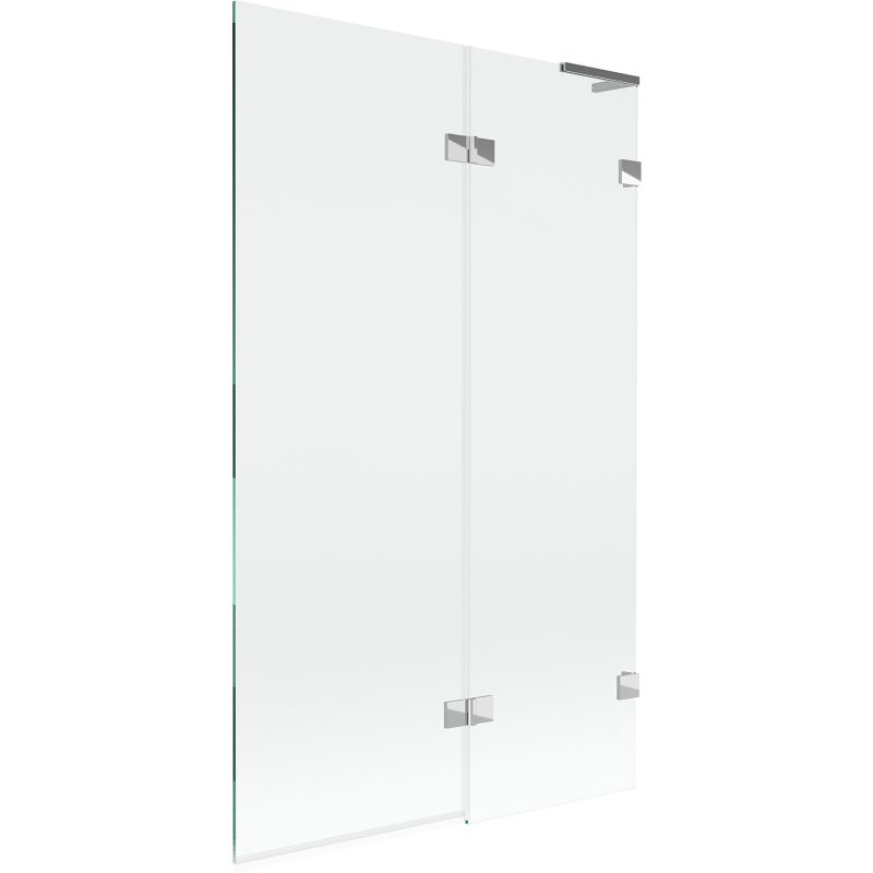 Mexen Lunar L Badewannenfaltwand 2-teilig rechts 110 x 150 cm, transparent, Chrom - 897L-110-100-01-00-P
