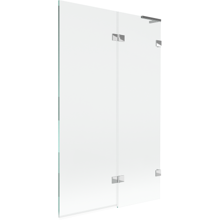 Mexen Lunar L Badewannenfaltwand 2-teilig rechts 110 x 150 cm, transparent, Chrom - 897L-110-100-01-00-P
