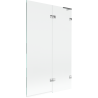 Mexen Lunar L Badewannenfaltwand 2-teilig rechts 110 x 150 cm, transparent, Chrom - 897L-110-100-01-00-P