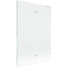 Mexen Lunar L Badewannenabtrennung 2-flügelig rechts 120 x 150 cm, transparent, weiß - 897L-120-100-20-00-P