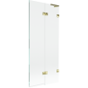 Mexen Lunar L Badewannenfaltwand 2-flügelig rechts 80 x 150 cm, transparent, gold - 897L-080-100-50-00-P