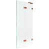 Mexen Lunar L Duschwand 2-flügelig rechts 80 x 150 cm, transparent, Roségold - 897L-080-100-60-00-P