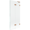 Mexen Lunar L Badewannenfaltwand 2-flügelig rechts 80 x 150 cm, transparent, gebürstetes Kupfer - 897L-080-100-65-00-P