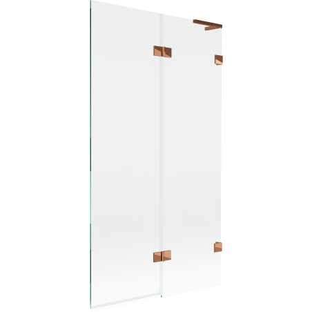 Mexen Lunar L Duschabtrennung 2-flügelig rechts 100 x 150 cm, transparent, Roségold - 897L-100-100-60-00-P