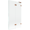 Mexen Lunar L Duschabtrennung 2-flügelig rechts 100 x 150 cm, transparent, Roségold - 897L-100-100-60-00-P