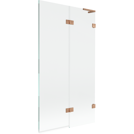 Mexen Lunar L Duschabtrennung 2-flügelig rechts 100 x 150 cm, transparent, gebürstetes Kupfer - 897L-100-100-65-00-P