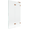 Mexen Lunar L Duschabtrennung 2-flügelig rechts 100 x 150 cm, transparent, gebürstetes Kupfer - 897L-100-100-65-00-P