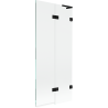 Mexen Lunar L Wannenfaltwand 2-flügelig rechts 80 x 150 cm, transparent, schwarz - 897L-080-100-70-00-P