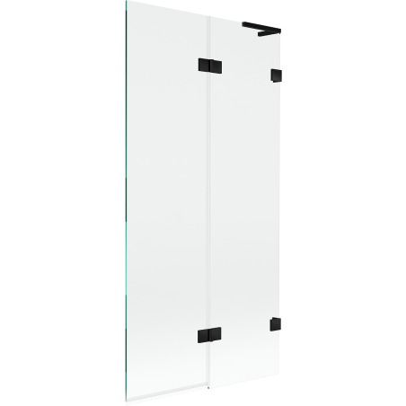Mexen Lunar L Duschabtrennung, 2-flügelig, rechts 90 x 150 cm, transparent, schwarz - 897L-090-100-70-00-P