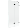 Mexen Lunar L Duschabtrennung, 2-flügelig, rechts 90 x 150 cm, transparent, schwarz - 897L-090-100-70-00-P