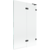 Mexen Lunar L Badewannenfaltwand 2-flügelig rechts 110 x 150 cm, transparent, gebürstetes Gun Gray - 897L-110-100-66-00-P