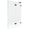 Mexen Lunar L Badewannenabtrennung 2-flügelig rechts 110 x 150 cm, transparent, schwarz - 897L-110-100-70-00-P