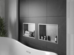 Mexen X-Wall-R Nischenregal mit Flansch 45 x 30 cm, Inox - 1910453010