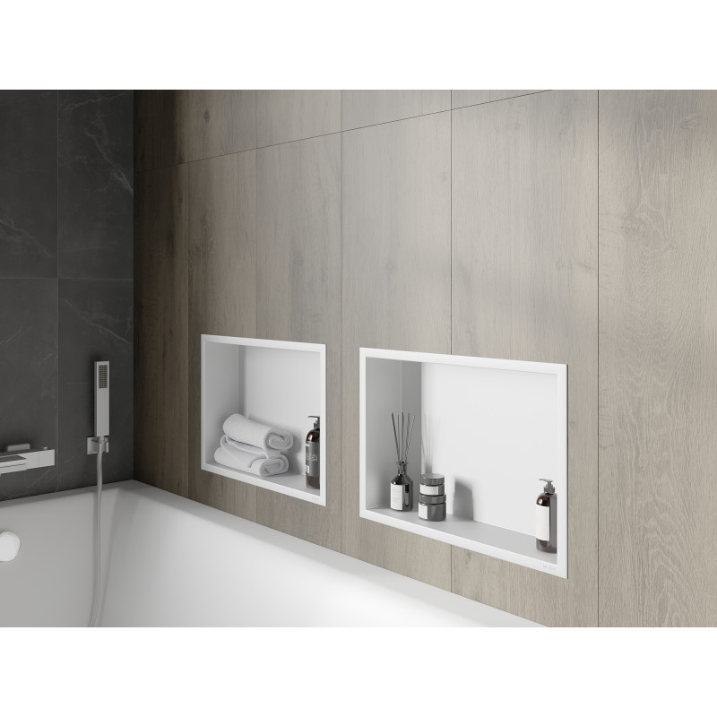 Mexen X-Wall-R Nischenregal mit Flansch 45 x 30 cm, weiß - 1920453010