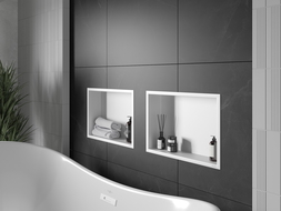 Mexen X-Wall-R Einbauregal mit Flansch 45 x 30 cm, Weiß - 1920453010