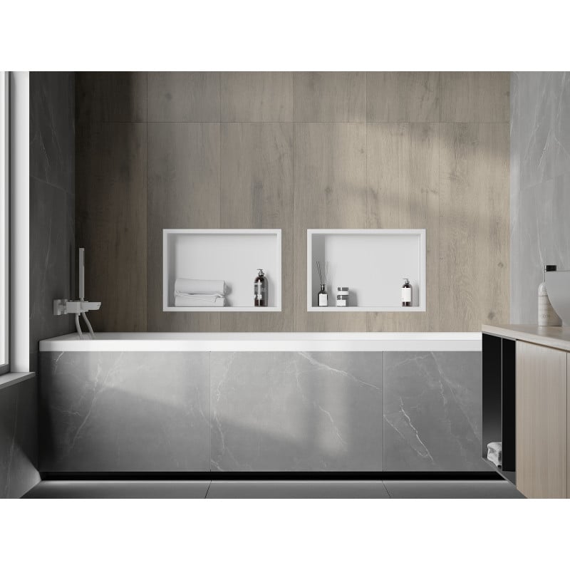 Mexen X-Wall-R Nischeregal mit Flansch 45 x 30 cm, weiß - 1920453010