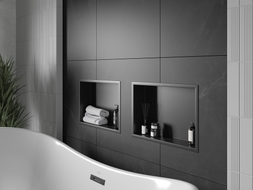 Mexen X-Wall-R Nischenregal mit Flansch 45 x 30 cm, schwarz - 1970453010