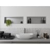 Mexen X-Wall-R Nischenregal mit Flansch 60 x 20 cm, Inox - 1910602010