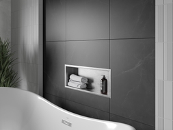 Mexen X-Wall-R Nischenregal mit Flansch 60 x 20 cm, Inox - 1910602010