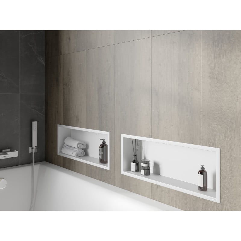 Mexen X-Wall-R Nischenregal mit Flansch 60 x 20 cm, weiß - 1920602010