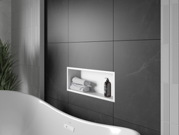 Mexen X-Wall-R Nischenregal mit Flansch 60 x 20 cm, weiß - 1920602010