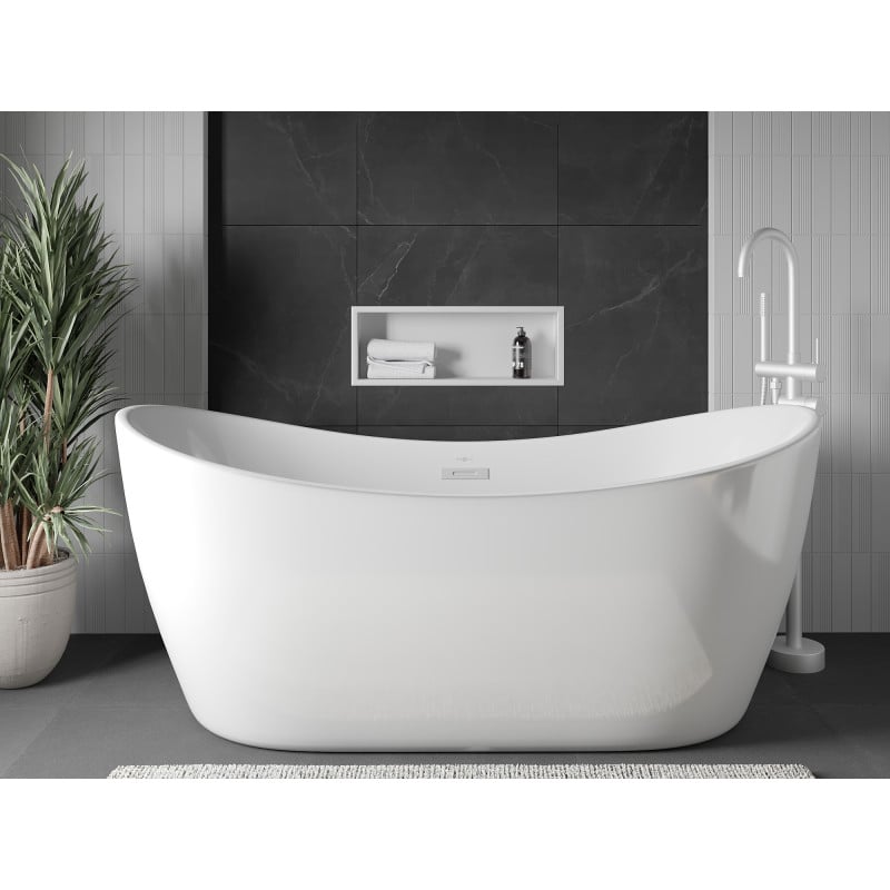 Mexen X-Wall-R Nischenregal mit Flansch 60 x 20 cm, weiß - 1920602010
