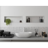 Mexen X-Wall-R Nischenregal mit Flansch 60 x 20 cm, weiß - 1920602010