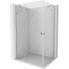 Mexen Mist-H Duo Duschkabine schwenkbar links 100 x 75 cm, transparent, Chrom - 8A5-100L-075P-01-00